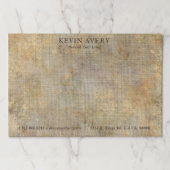 リネン素朴ベージュのテクスチャビジネス ペーパーパッド (正面)