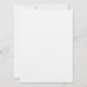 リネン結婚のフローラブルー白救日 セーブザデート (裏面)