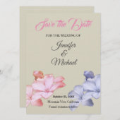 リネン結婚プロフェッショナルクラシカルフローラ セーブザデート (正面/裏面)