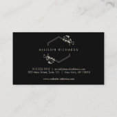 リネン華美名刺のつる植物とリーフエンブレム 名刺 (裏面)