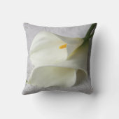 リネン装飾用クッションの白いオランダカイウユリ クッション (裏面)