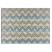 リネン質のシェブロンパターン カッティングボード (正面)