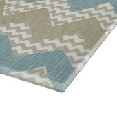 リネン質のシェブロンパターン カッティングボード (角)