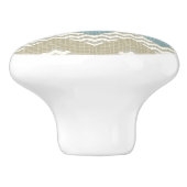 リネン質のシェブロンパターン セラミックノブ (側面)