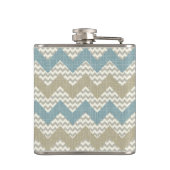 リネン質のシェブロンパターン フラスク (裏面)