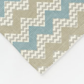 リネン質のシェブロンパターン フリースブランケット (角)