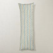 リネン質のシェブロンパターン ボディピロー (裏面 (縦))