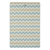 リネン質のシェブロンパターン ミニクリップボード (裏面)