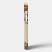 リネン質の背景の3つの葉 Case-Mate iPhoneケース (裏面 / 左)