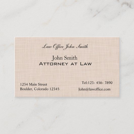 リネン質パターン 名刺 (正面)