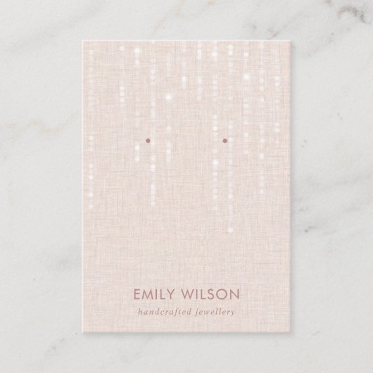 リネン赤面光線スタッドイヤリングディスプレイ 名刺 (正面)