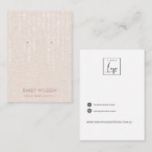 リネン赤面光線スタッドイヤリングディスプレイ 名刺 (正面/裏面)