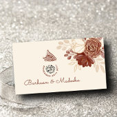 リネン金ゴールドグリッターQR RSVPイスラーム結婚ズウェブサイト エンクロージャーカード