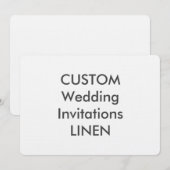 リネン100lb 7" x 5" 結婚式招待状 招待状 (正面/裏面)