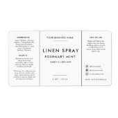 リネン4ozスプレーボトルラベル ラベル (正面)