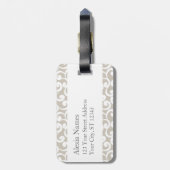 リネン・アンド・ミント・エレメモノグラムのンツプリント ラゲッジタグ (裏面縦)