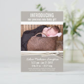 リネン·ベモダンビー·ガール誕生の発表 案内状 (スタンド正面)