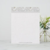 リネン、レース、白い花文具 レターヘッド (スタンド正面)