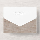 リネン&素朴ハッピーホリデーズスクリプトマルチフォト オールインワン招待状 (裏面)