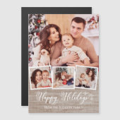 リネン&素朴ハッピーホリデーズスクリプト4 – 写真 (正面/裏面)