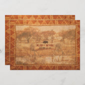 リノアフリカンサファリ結婚式招待状 招待状 (正面/裏面)