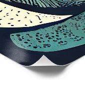 リノカット官能的な大きな猫を抱いた女性 ポスター (コーナー)