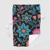 リノカラフルプリント花柄 ゴルフタオル (インサイチュ)