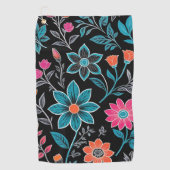 リノカラフルプリント花柄 ゴルフタオル (正面)