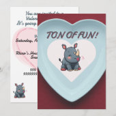 リノバレンタインデーパーティの招待状 招待状 (正面/裏面)