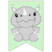 リノバースデーパーティーグリーン バンティングフラッグ (第1の旗)