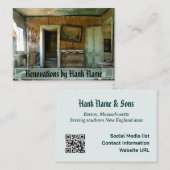 リノベーション古いホームカスタム名刺テンプレート 名刺 (正面/裏面)