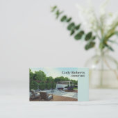 リノベーション建築ランドスキャパー造園 名刺 (スタンド正面)