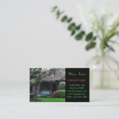リノベーション建築気に芝生造園 名刺 (スタンド正面)