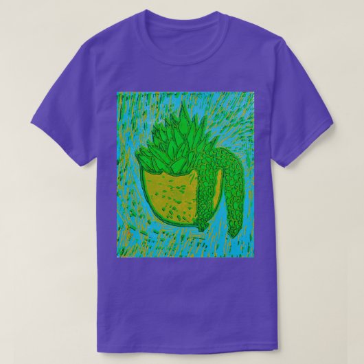 リノ印刷の多肉質7 Tシャツ (デザイン正面)