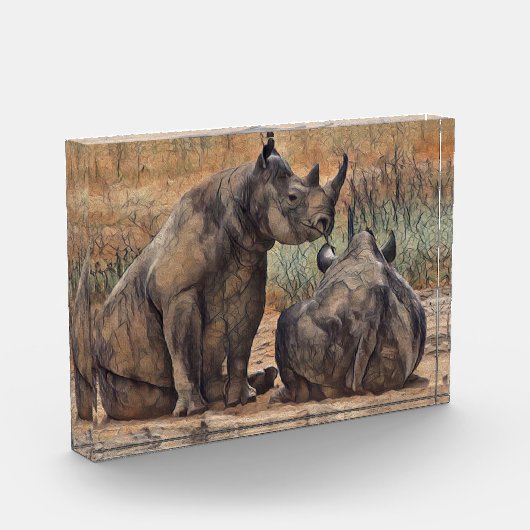 リノ油絵を描、 フォトブロック (左)