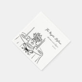 リハお洒落ーサル前の夜のディナーテーブル スタンダードカクテルナプキン (角)