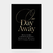 リハエレガントサモダンーサルディナーブラックウェルカム アクリルサイン (正面)