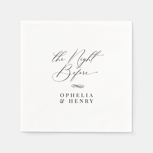 リハエレガントサルの前の結婚夜 スタンダードカクテルナプキン (正面)