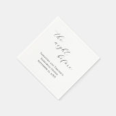 リハエレガントサルの前の結婚夜 スタンダードカクテルナプキン (角)