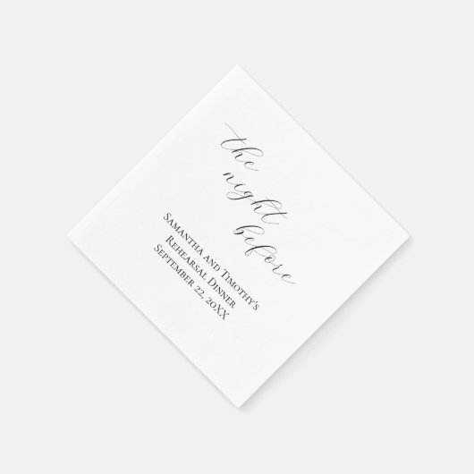 リハエレガントサルの前の結婚夜 スタンダードカクテルナプキン (角)