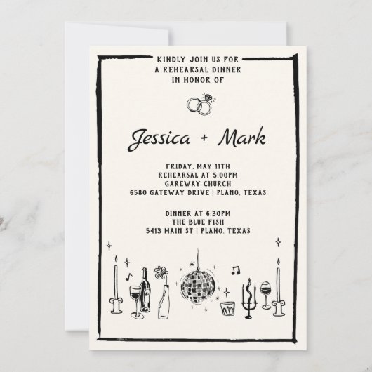 リハエレガントサルの前の結婚夜 招待状 (裏面)