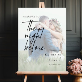 リハエレガントサル前の夜の写真へようこそ ポスター