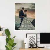 リハエレガントサル前の夜の写真 ポスター (ホームオフィス)