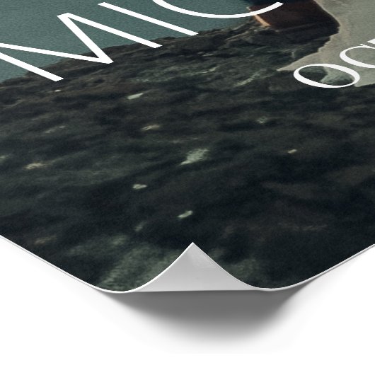 リハエレガントサル前の夜の写真 ポスター (角)