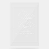 リハエレガントサル前の夜の歓迎 アクリルサイン (正面)