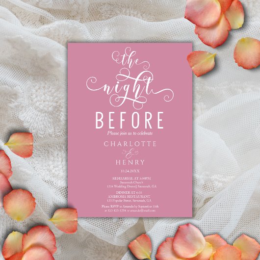 リハエレガントーサルの前の夜 招待状