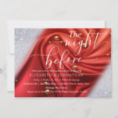 リハエレガントーサルディナーの前の夜にシルクレッド 招待状 (正面)
