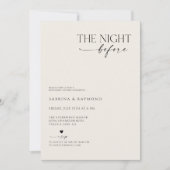 リハエレガントーサルディナー前のミニマルな夜 招待状 (正面)