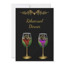 リハエレガントーサルディナー招待状とワイン