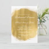 リハエレガントーサルディナー金ゴールド絵を描ルック 招待状 (スタンド正面)